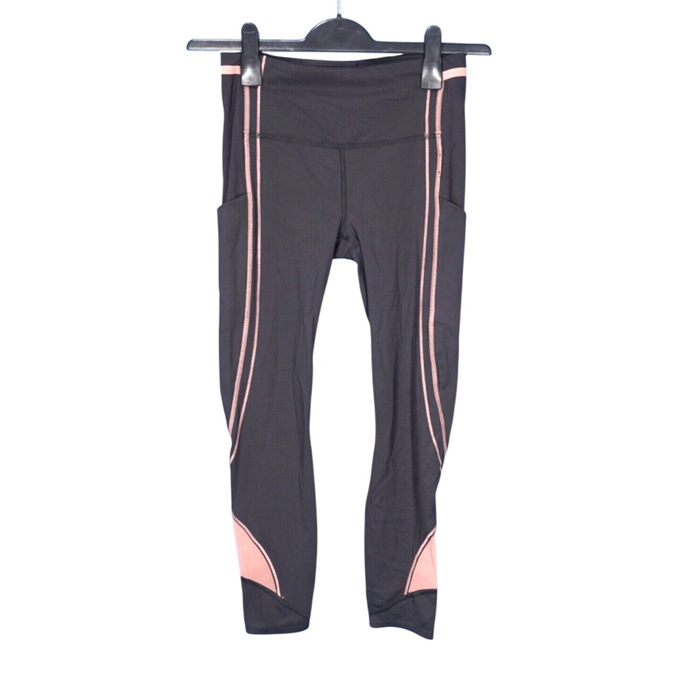 ATHLETA Ultimate Stash Pocket IGNITE 7/8TIGHT LEGGINGS Gray/Black PALERMO PINK S
